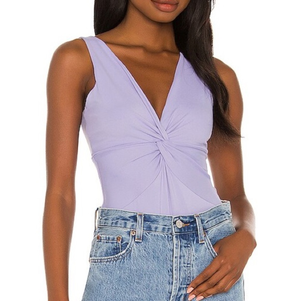 Susana Monaco Twist Front Tank Bodysuit